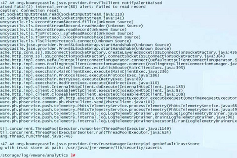VCSA 7.0u3c日志analytics-runtime.log.stderr体积过大处置方法