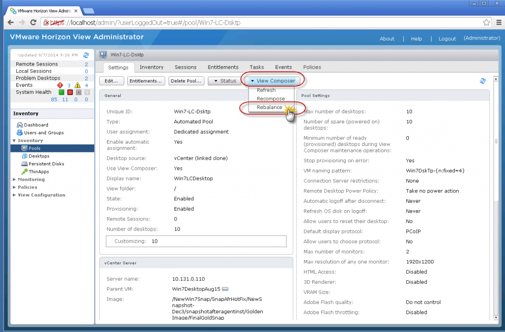 VMware Horizon View 7链接克隆池迁移新存储