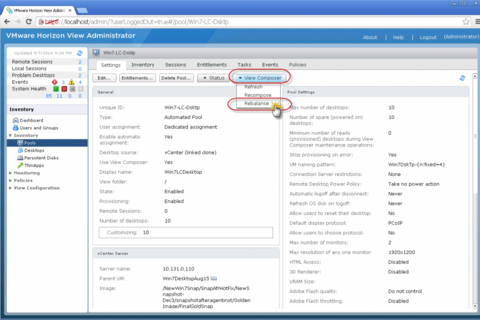 VMware Horizon View 7链接克隆池迁移新存储