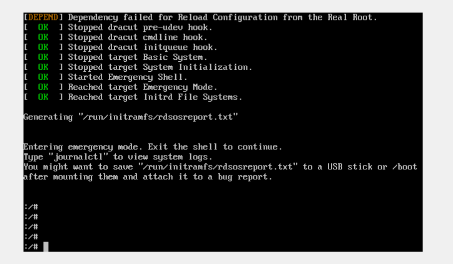 CentOS 7意外断电导致报错XFS (dm-0):Failed to recover intents无法启动