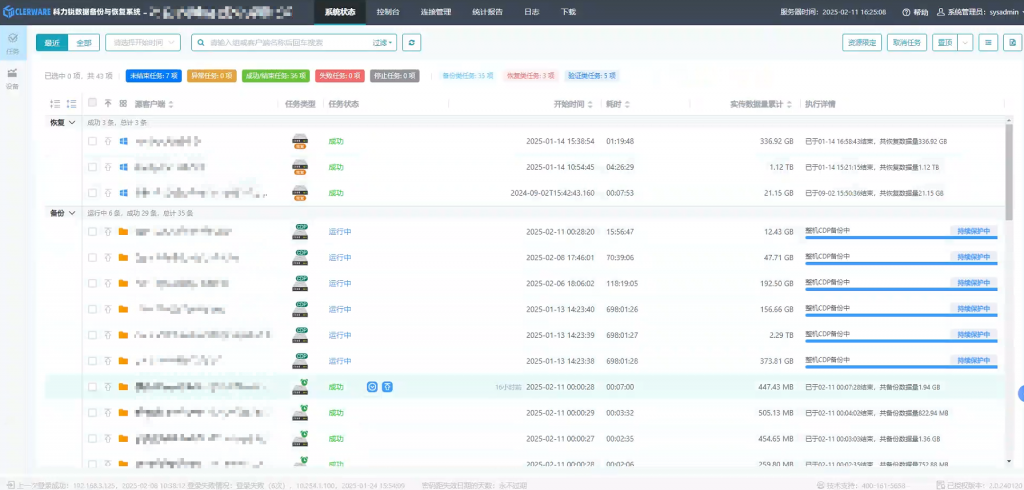 苏州某纳米化工企业CDP备份一体机服务案例